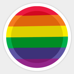 2 layer rainbow circle Sticker